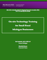 Report for 2012: On-Site Technology Training for Small, Rural Michigan Businesses 