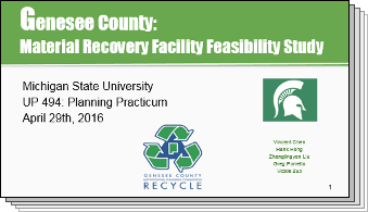 Slides from Genesee Material Recovery Feasibility