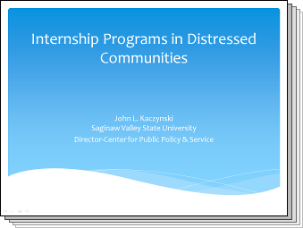 Slides from Internship Programs in Distressed Communities