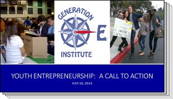 Slides from Youth Entrepreneurship: A Call to Action