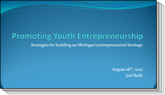 Slides from Promoting Youth Entrepreneurship