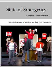 Report for 2013: State of Emergency Theatrical Production
