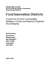 Report for 2012: Food Innovation Districts 