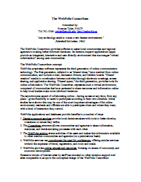 Report for 2012: The WebPolis Consortium
