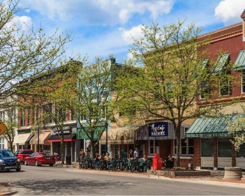 Street with local shops